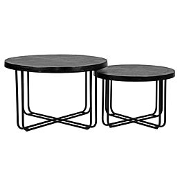 LABEL51 Salontafel Set Brute Zwart Metaal