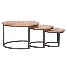 LABEL51 Salontafel Set Triplet Rough Mangohout