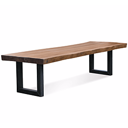 boomstam tafel suar teak hout met metalen poot