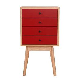 Moderne Wandkast Radius Rood 