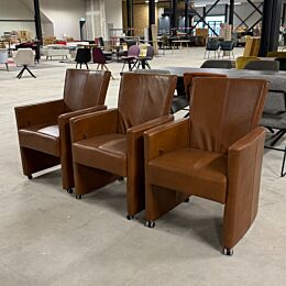 Eetkamerstoel Cognac Leer