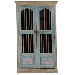 Opbergkast India Groot Hout Blauw 