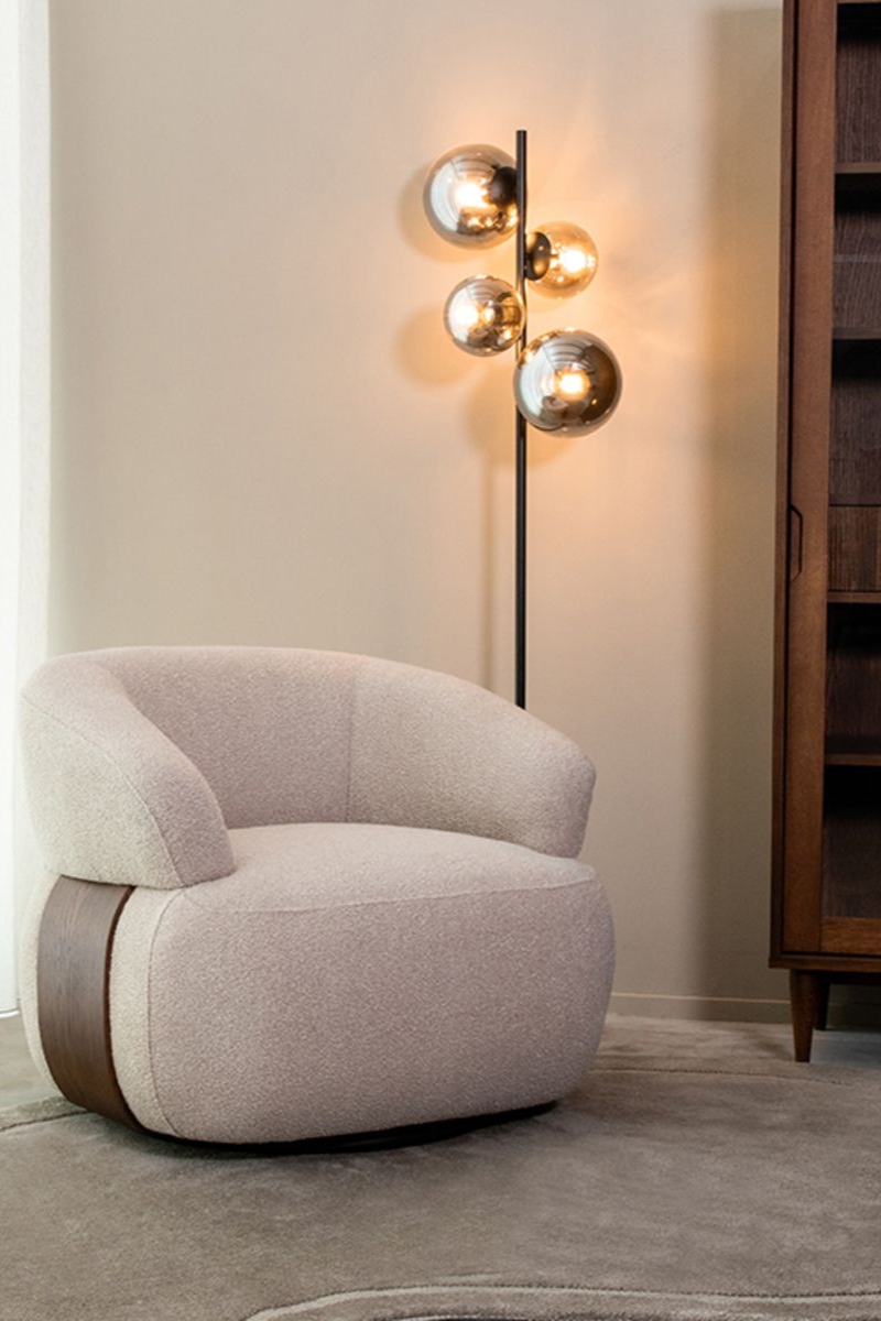 LABEL51 Fauteuil Valenza Boucle Walnoot Eiken LABEL51 Fauteuil Valenza Boucle Walnoot Eiken