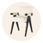 Bouclé/ teddy eetkamerstoelen