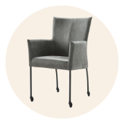 Eetkamerstoelen met wielen