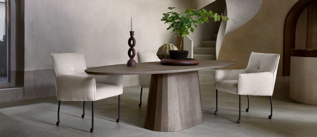 Trendalert: kolom- en kegelpoot tafels 